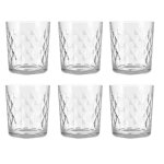 Lots de 6 gobelets en verres 265 cl verres � eau martel�s tous usages