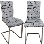 Lot de 6 housse de chaise motif geometrique imprim�e couverture de chaise salle � manger moderne housse ...