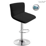 Lot de 6 housses de tabouret de bar avec dossier extensible pour chaise de salle à manger pivotante et ... Lot de 6 housses de tabouret de bar avec dossier extensible pour chaise de salle à manger pivotante et ...
