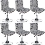 Lot de 6 housse de tabouret de bar imprimer élastique protecteur de siège de chaise de salle à manger ... Lot de 6 housse de tabouret de bar imprimer élastique protecteur de siège de chaise de salle à manger ...