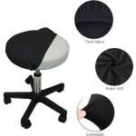 Lot de 6 housse de tabouret de bar rond 35cm / 30cm / 33cm / 40cm noir extensible universelle protection ...