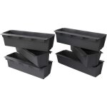 Lot de 6 jardini�res en plastique pour palettes artecsis bacs � fleurs d�coration jardin 9x36. 8x9. 5cm ...