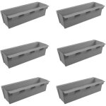 Lot de 6 jardini�res en plastique pour palettes artecsis bacs � fleurs d�coration jardin 9x36. 8x9. 5cm ...