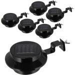Lot de 6 lampes solaires pour gouttière en plastique et fer - éclairage dextérieur - énergie solaire Lot de 6 lampes solaires pour gouttière en plastique et fer - éclairage dextérieur - énergie solaire