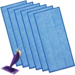 Lot de 6 lingettes lavables en microfibre pour nettoyage � sec humide ou humide (au choix) compatible ...