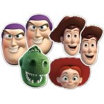 Lot de 6 masques en carton toy story disney - woody buzz jessy rex - pour enfant