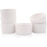 Lot de 6 moules � souffl� pour la cuisson 200 ml bol � cr�me br�l�e ramequins bol � dessert en c�ramique ...