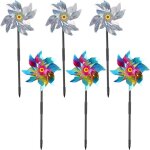 Lot de 6 moulins à vent répulsif contre les oiseaux - Éolienne réfléchissante pour balcon - pour décoration ... Lot de 6 moulins à vent répulsif contre les oiseaux - Éolienne réfléchissante pour balcon - pour décoration ...