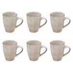 Lot de 6 mugs en céramique callie 37cl taupe Lot de 6 mugs en céramique callie 37cl taupe