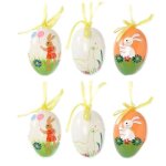 Lot de 6 oeufs de p�ques peints