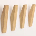 Lot de 6 pat�res murales en bois naturel jzsh crochets porte - manteaux / chapeaux pour serviettes v�tements ...