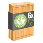 Lot de 6 : petite planche  dcouper bambou 22x15 planche bois planche aperitif