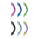 Lot 6 piercings arcade tennessee barre et c�nes titane inoxydable anti allergique sourcil oreille tragus ...