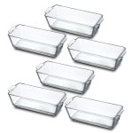 Lot 6 plat à four en verre avec poignées latérales capacité 800 ml - longueur 23 x profondeur 10 x hauteur ... Lot 6 plat à four en verre avec poignées latérales capacité 800 ml - longueur 23 x profondeur 10 x hauteur ...