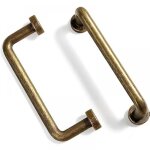 Lot de 6 poign�es de cuisine en laiton antique poign�es tiroir et meuble entraxe 96mm