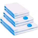 Lot de 6 sacs rangement sous vide aspirateur pour couettes linge de lit oreillers Lot de 6 sacs rangement sous vide aspirateur pour couettes linge de lit oreillers