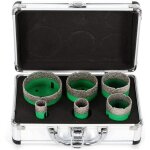 Lot de 6 scies - cloches diamant�es de haute qualit� 20 / 25 / 42 / 50 / 55 / 68 mm m14 pour perceuse ...