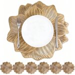 Lot de 6 sets de table en pvc motif floral 38 cm ? lavables r�sistants � la chaleur et aux taches pour ...