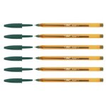 Lot de 6 stylos bille cristal fine pointe fine vert - bic