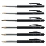 Stylo bille rétractable - bic - m10 - pointe moyenne 1 mm - lot de 6 - couleur noire Stylo bille rétractable - bic - m10 - pointe moyenne 1 mm - lot de 6 - couleur noire