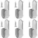 Lot de 6 support tringle penderie ovales v�tements tube support lat�ral rail nickel� avec vis supports ...