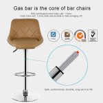 Lot de 6 tabourets / chaises de bar avec siège bien rembourré réglable - marron Lot de 6 tabourets / chaises de bar avec siège bien rembourré réglable - marron