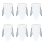 Lot de 6 tabourets empilables eve 46cm blanc