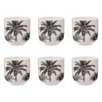 Lot de 6 tasses  caf design bota 10cl beige