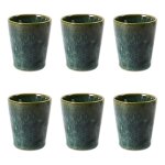 Lot de 6 tasses � caf� elia 9cl vert
