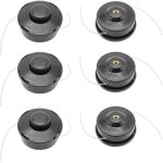 Lot de 6 t�tes � double fil pour d�broussailleuse - nemaxx - m10 - noir