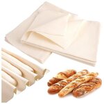 Lot de 6 toiles de lin pour boulangerie tissu de fermentation p�te � pain 48 x 36 cm