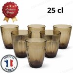 Lot de 6 verres duralex 25 cl fabriqu� en france ?r�sistants aux chocs thermiques pour table et cuisine ...