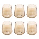 Lot de 6 verres  eau olga 45cl ambre