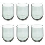Lot de 6 verres  eau paoleau 31cl vert
