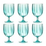 Lot de 6 verres à vin réutilisable plastique 31cl bleu Lot de 6 verres à vin réutilisable plastique 31cl bleu