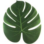 Feuilles de palmier artificielles tropicales pour hawaii luau - lot de 60 - 35 x 29 cm - vert - tissu ...