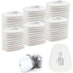 Lot de 60 filtres coton 3m 5n11 cn blanc insertion pour masque complet 6000 / 6200 / 6800 / 7501 / 7502 ...