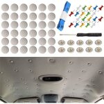 Lot de 60 rivets universels pour toit de voiture - en flanelle - avec outil dinstallation - compatible ...