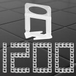 Lot de 600 croisillons autonivelants 3 mm en plastique kit complet pour pose carrelage sol / mur cale ...