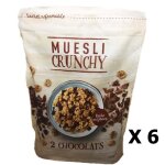 Agidra - lot 6x muesli croustillant aux 2 chocolats - paquet 450g