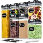 Lot de 7 botes de conservation hermtiques pour aliments secs et crales avec couvercles  verrouillage ...