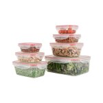 Lot de 7 r�cipients alimentaires en plastique avec couvercles bo�te � lunch classbach c - fhd 4008 k