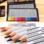 Lot de 72 crayons de couleur crayon aquarelle avec bote dtain