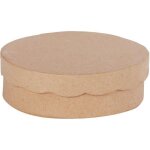 Lot de 8 botes rondes bords fantaisie en carton  dcorer