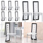 Lot de 8 chaises de salle  manger en simili cuir pvc blanc - huaimeipin