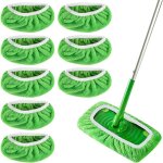 Lot de 8 chiffons s pour swiffer sweeper mop - serpill�res humides avec haute absorption de la salet� ...