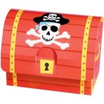 Coffres au trsor pirate - amscan - lot de 8 - rouge - 108 x 82 x 63 cm