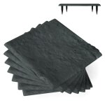 Lot de 8 dalles de terrasse 395 x 395 x 2cm costway - avec piquets de sol - surfaces textur�es antid�rapantes ...