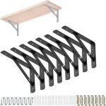 Lot de 8 equerre etagere murale - support d�tag�re droits de 90 degr�s en acier massif - 150 x 95 mm ...