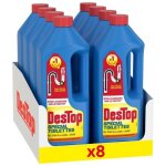 Lot de 8 gels d�boucheur sp�cial toilettes - d�truit les bouchons des wc - avec javel - 1l